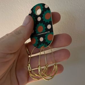 Anthropologie Gold Hoops